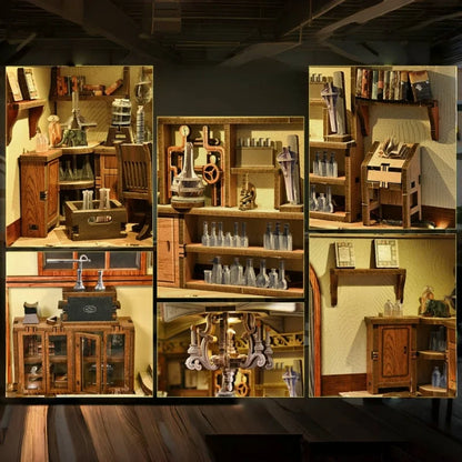 Book Nook - The Radium Lady, un kit créatif pour construire un diorama miniature. Parfait pour décorer une bibliothèque ou comme cadeau original pour un amoureux des livres. Par Nookette.
