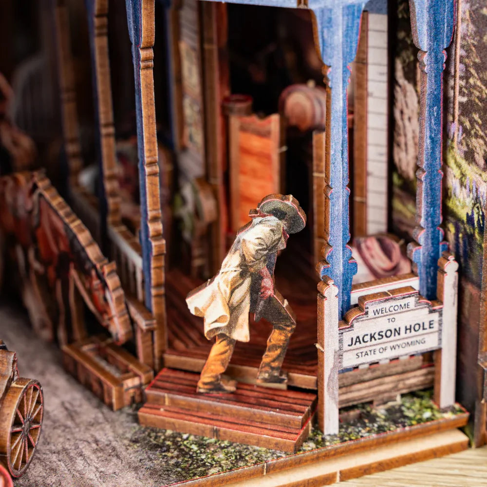Cowboy solitaire sur le porche