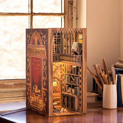 Eternal Bookstore : Bibliothèque Vintage Bois LED Book Nook