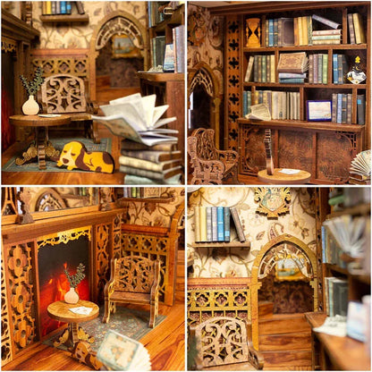 Eternal Bookstore : Bibliothèque Vintage Bois LED Book Nook