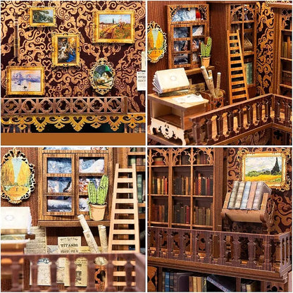 Eternal Bookstore : Bibliothèque Vintage Bois LED Book Nook