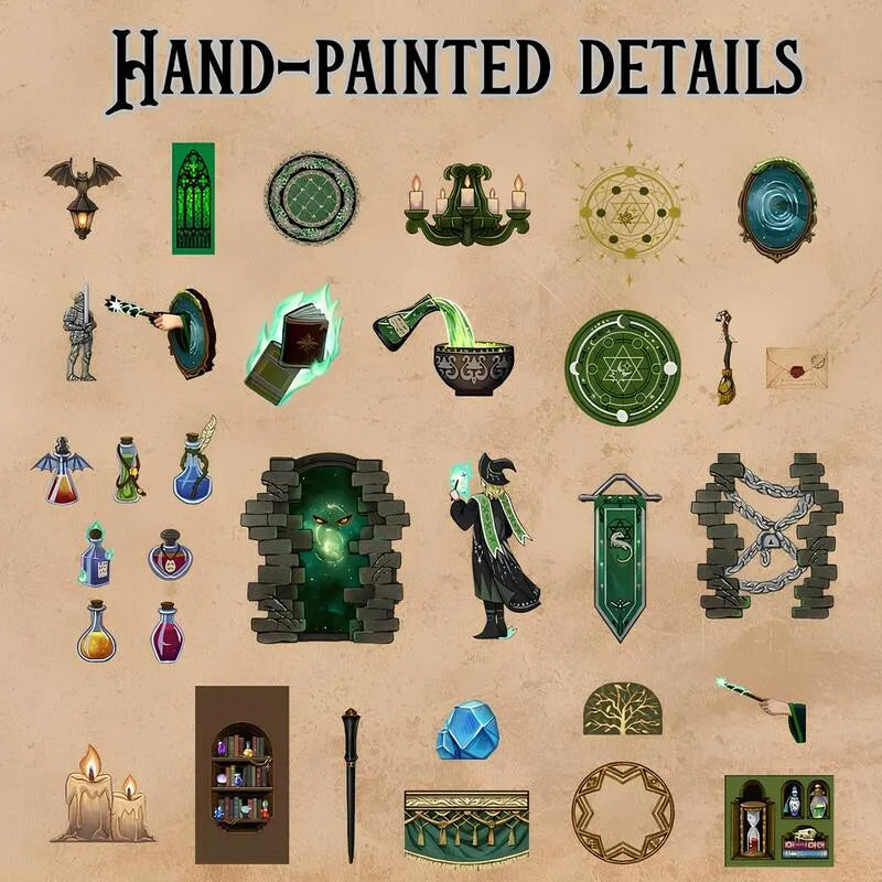 Booknook | Darkness Common Room, un kit créatif pour construire un diorama miniature. Parfait pour décorer une bibliothèque ou comme cadeau original pour un amoureux des livres. Par Nookette.