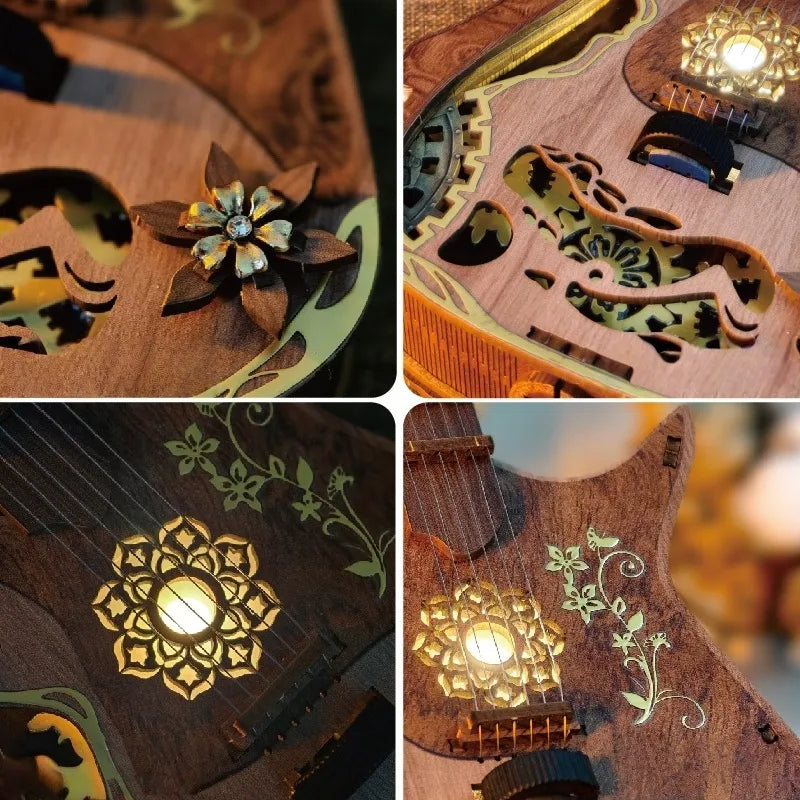 Puzzle 3D en Bois - Aurora Electric Guitar