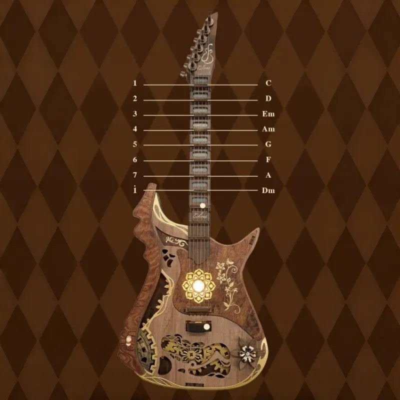Puzzle 3D en Bois - Aurora Electric Guitar