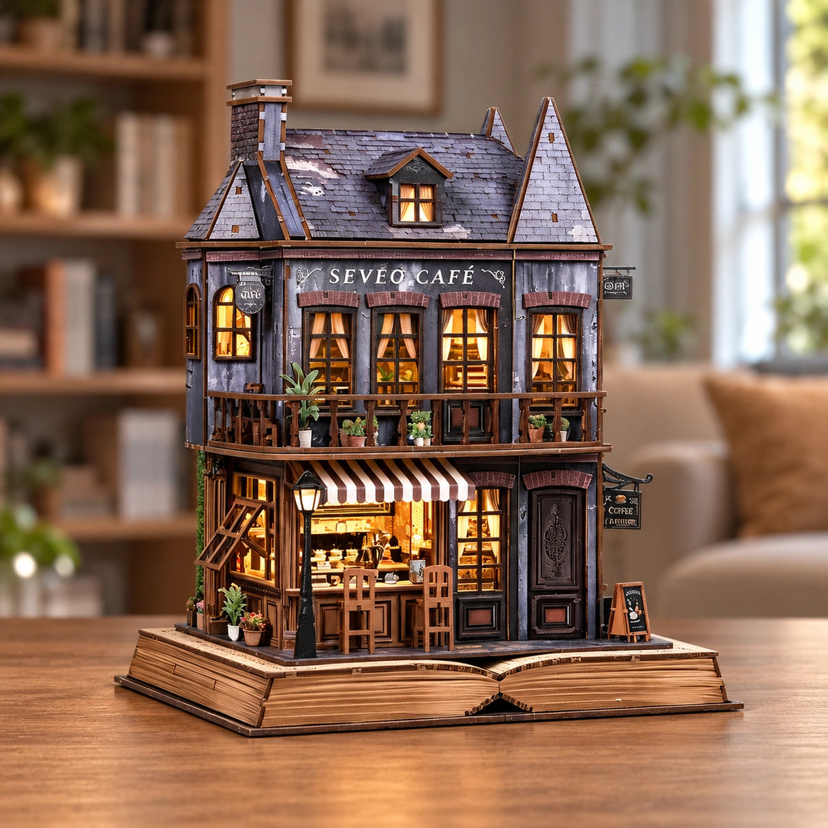 Maison Miniature - Book Corner Cafe