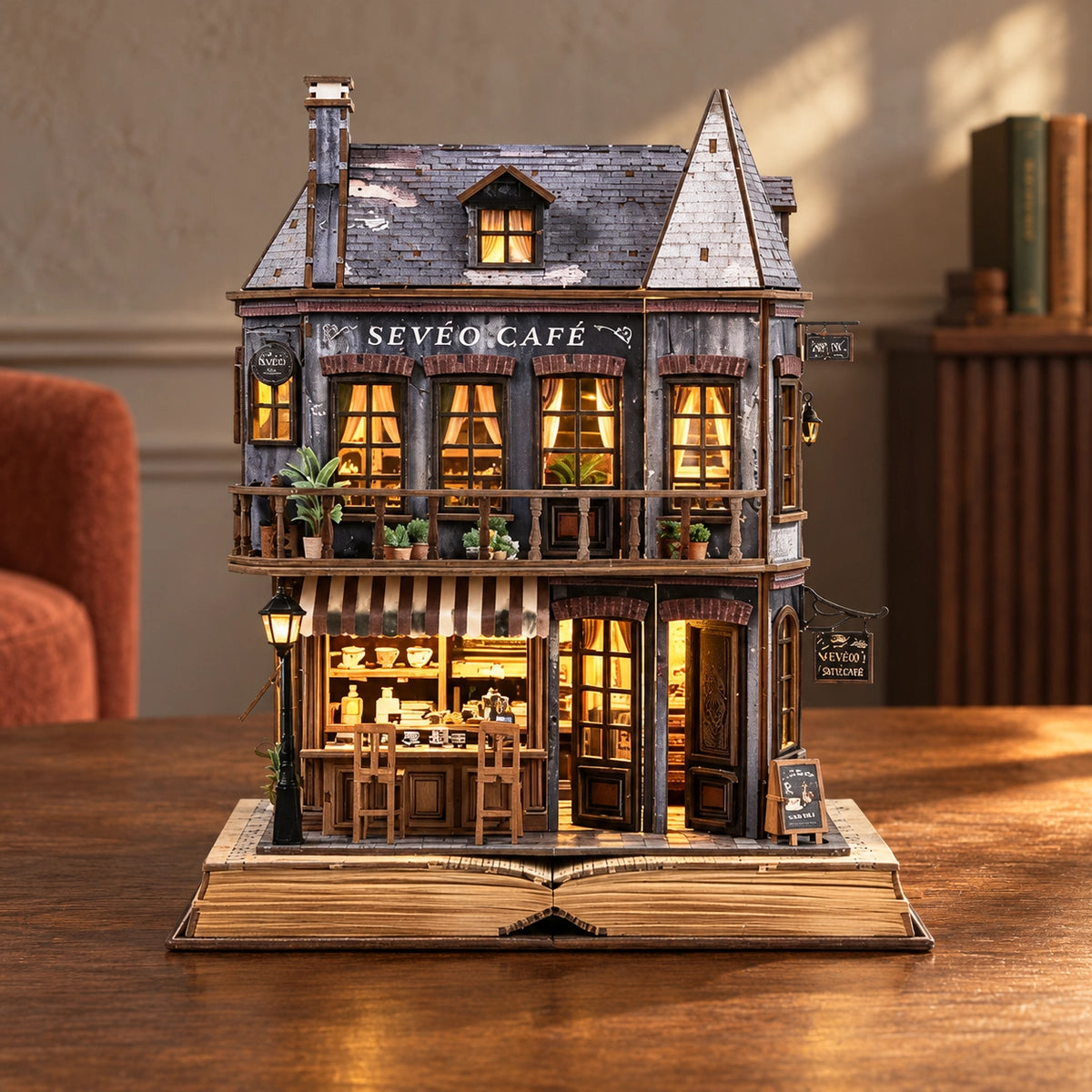 Maison Miniature - Book Corner Cafe