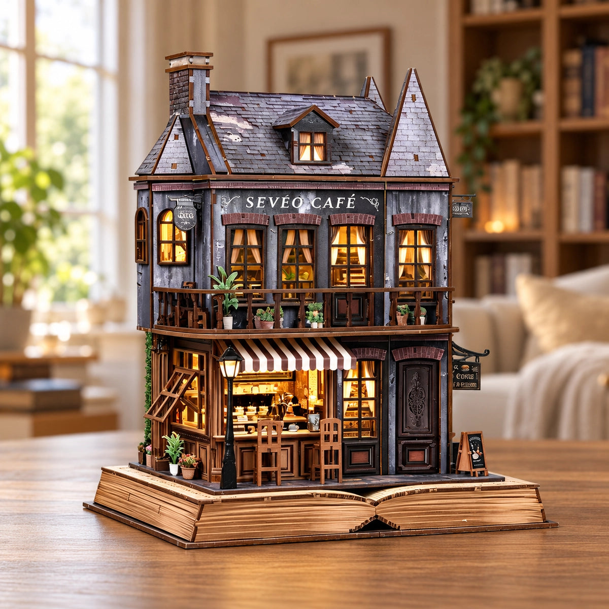 Maison Miniature - Book Corner Cafe