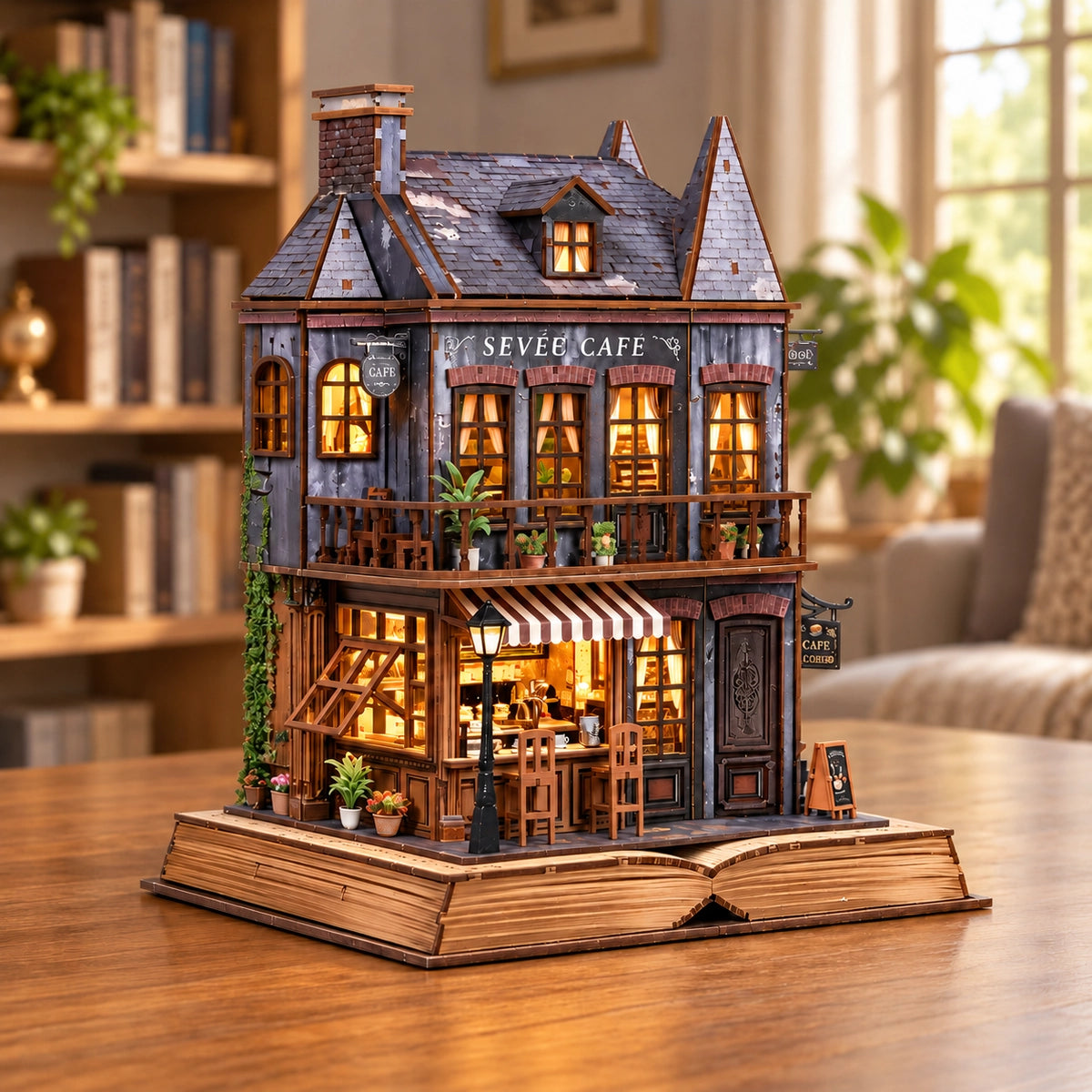 Maison Miniature - Book Corner Cafe