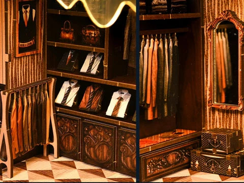 Présentoir de cravates et costumes