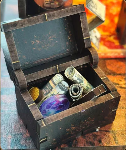 Coffret ancien et trésors