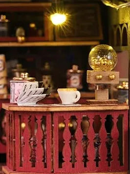 Comptoir rétro et tasse de café