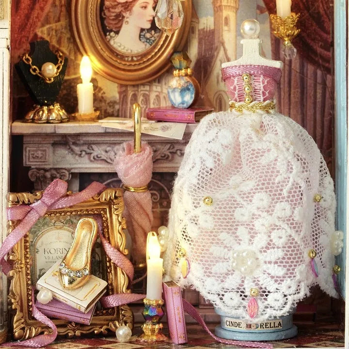 Robe en dentelle et mannequin de couture