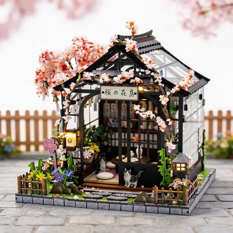 Maison Miniature -Spring Sakura Greenhouse