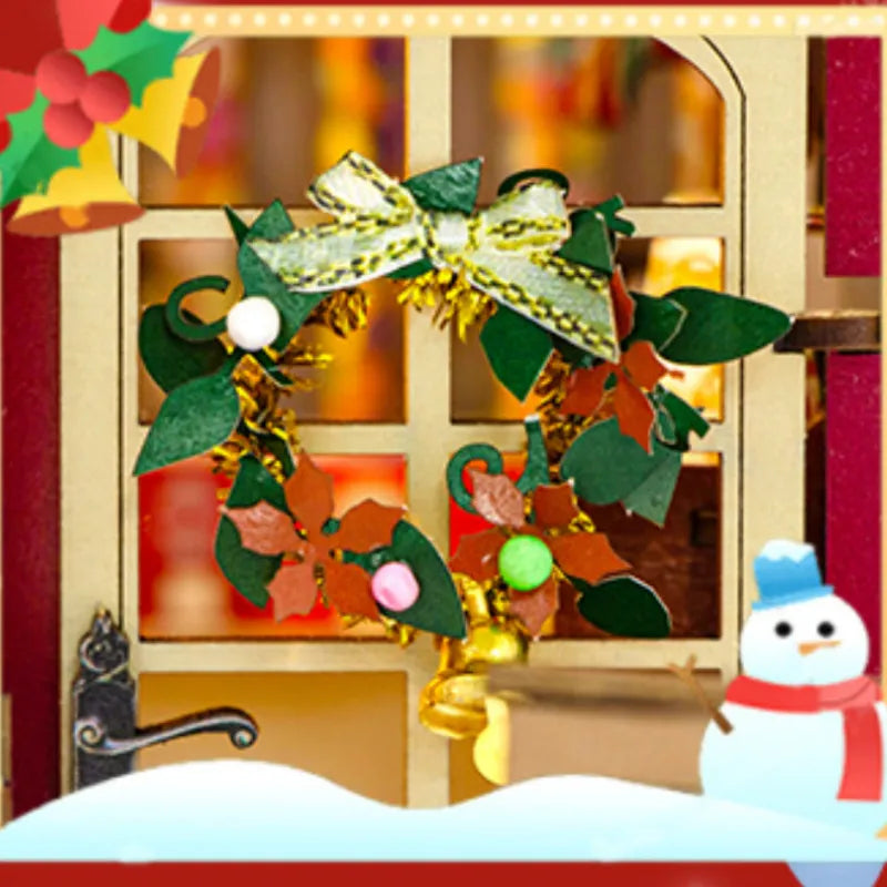 Maison Miniature - Candy House, un kit créatif pour construire un diorama miniature. Parfait pour décorer une bibliothèque ou comme cadeau original pour un amoureux des livres. Par Nookette.