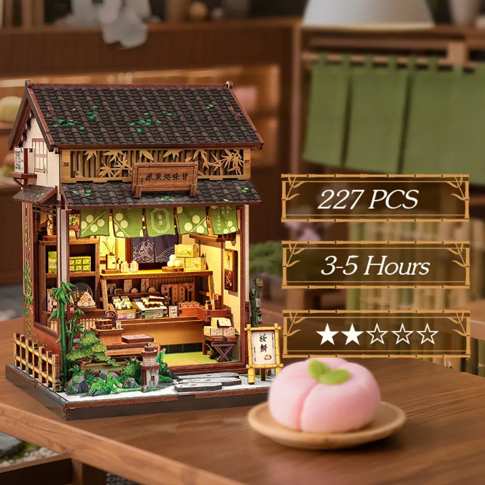 Book Nook Japan - Kanmi-dokoro Kurihara, un kit créatif pour construire un diorama miniature. Parfait pour décorer une bibliothèque ou comme cadeau original pour un amoureux des livres. Par Nookette.