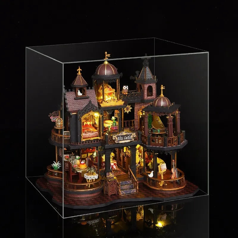 Maison Miniature - Edinburgh Castle, un kit créatif pour construire un diorama miniature. Parfait pour décorer une bibliothèque ou comme cadeau original pour un amoureux des livres. Par Nookette.