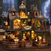 Maison Miniature - Edinburgh Castle, un kit créatif pour construire un diorama miniature. Parfait pour décorer une bibliothèque ou comme cadeau original pour un amoureux des livres. Par Nookette.