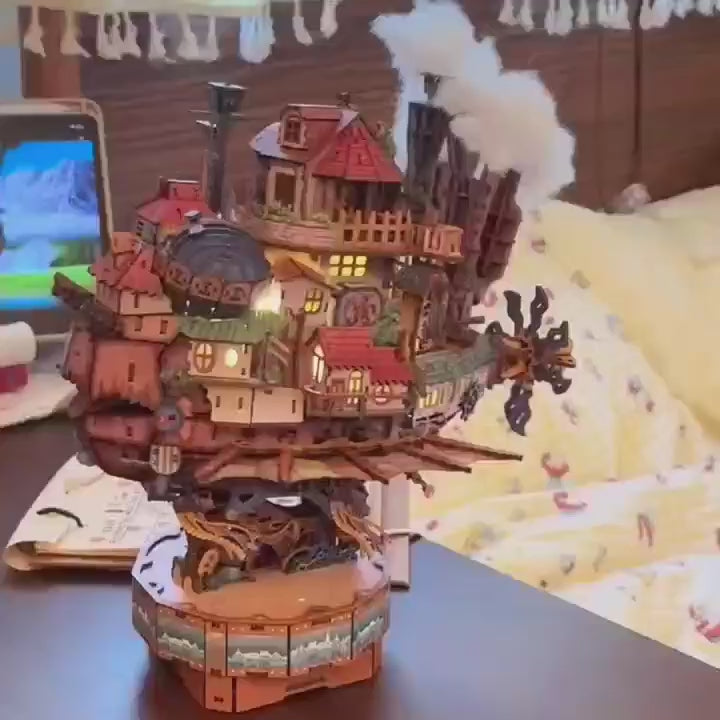 Charger la vidéo : Puzzle 3D en Bois - Walking Castle