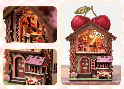 Maisonnette aux cerises éclatantes