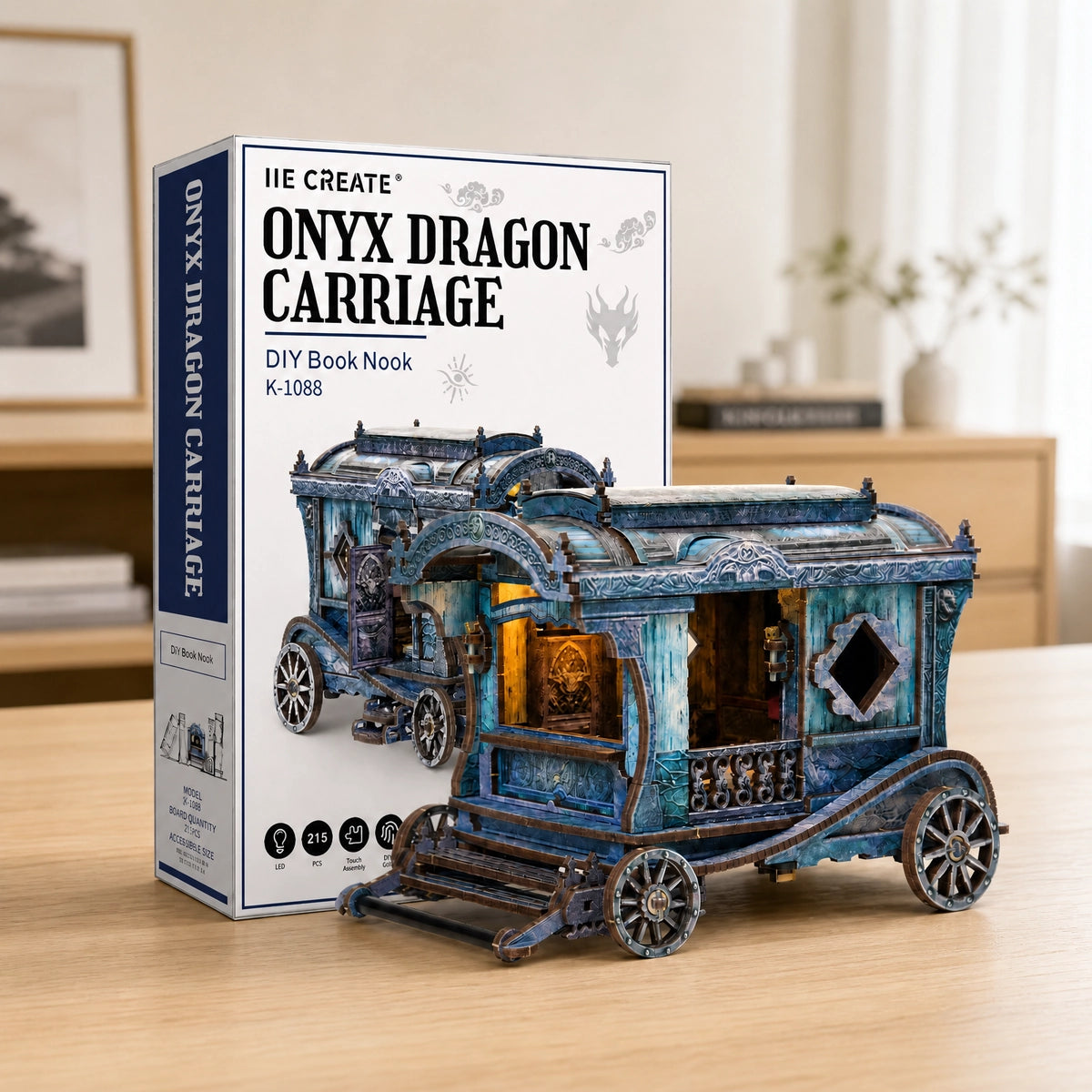 Puzzle 3D en Bois - Onyx Dragon Carriage