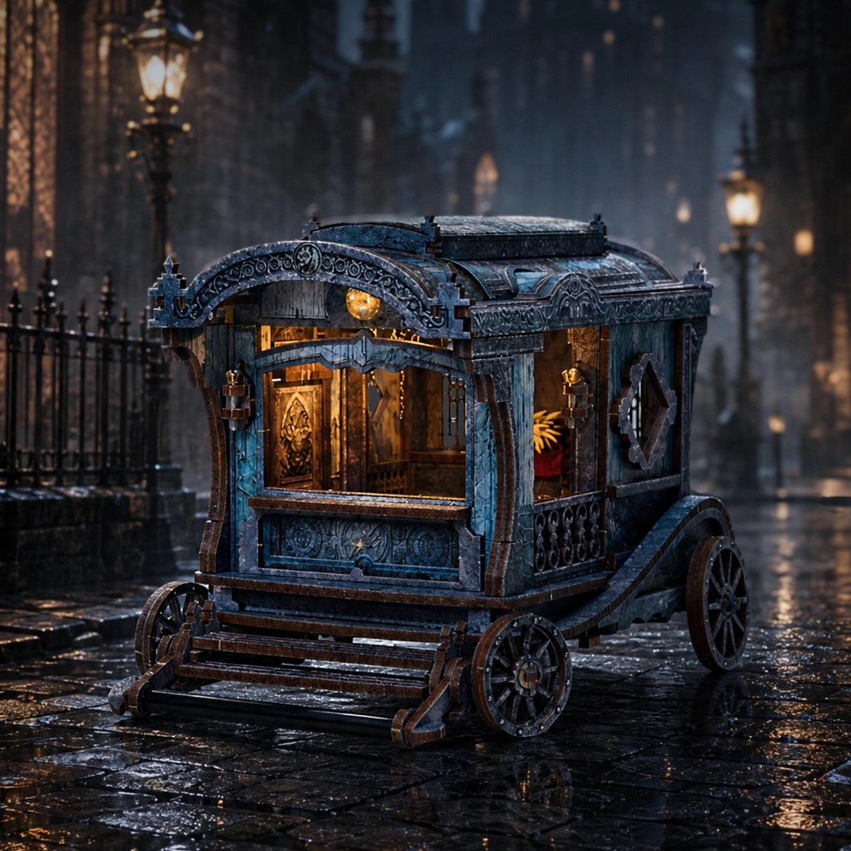 Puzzle 3D en Bois - Onyx Dragon Carriage