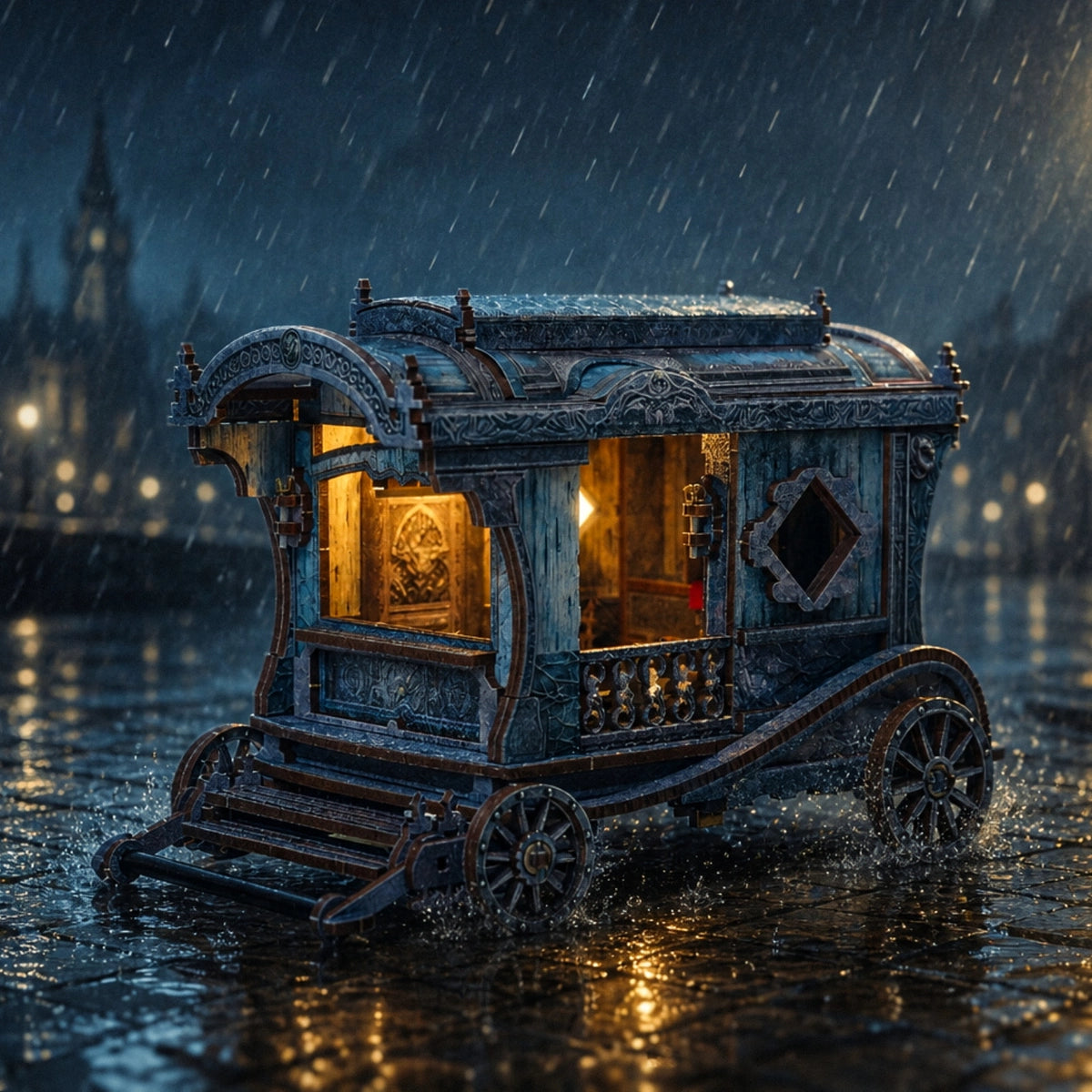 Puzzle 3D en Bois - Onyx Dragon Carriage